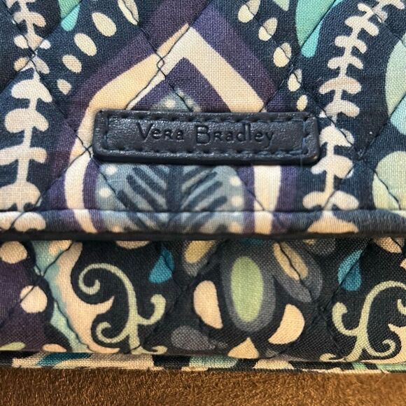 Vera Bradley RFID Small Bifold Wallet in a Blue Paisley pattern. - Picture 7 of 9